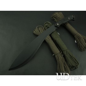 Honeycomb handle 116-2 black fixed blade knife no logo machete UDTEK10112